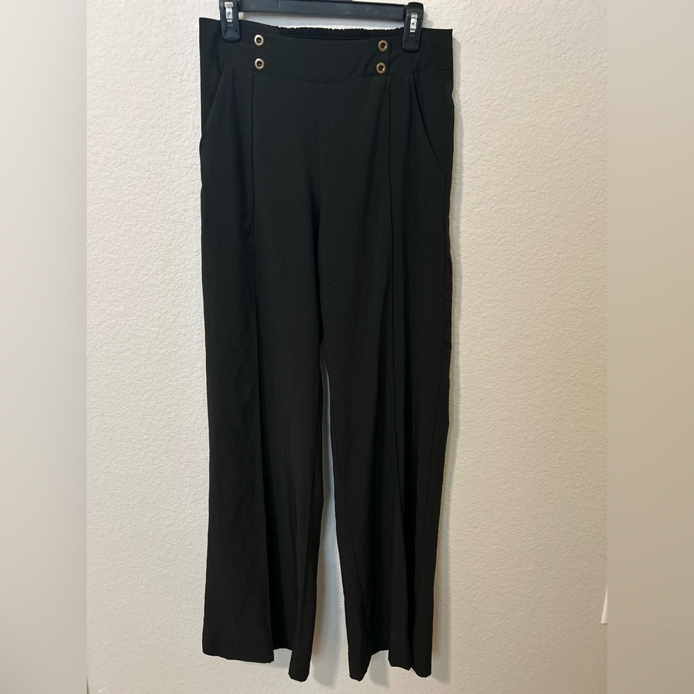 Arden B Black High Rise Stretch Dress Pants Lightweight Wide Leg Women’s - Picture 6 of 6